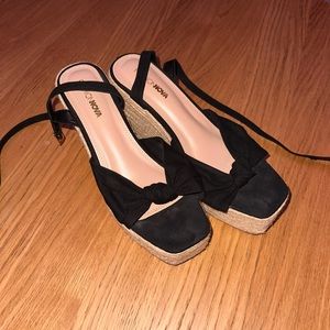 Boho Style High Heel Wedges - Beach Vibes - Fashion Nova Size 9